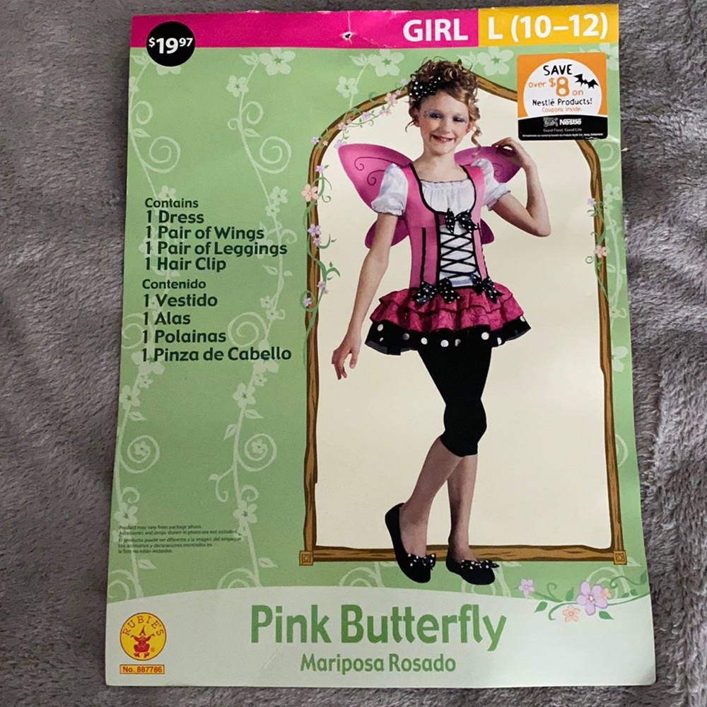 Girl pink butterfly costume